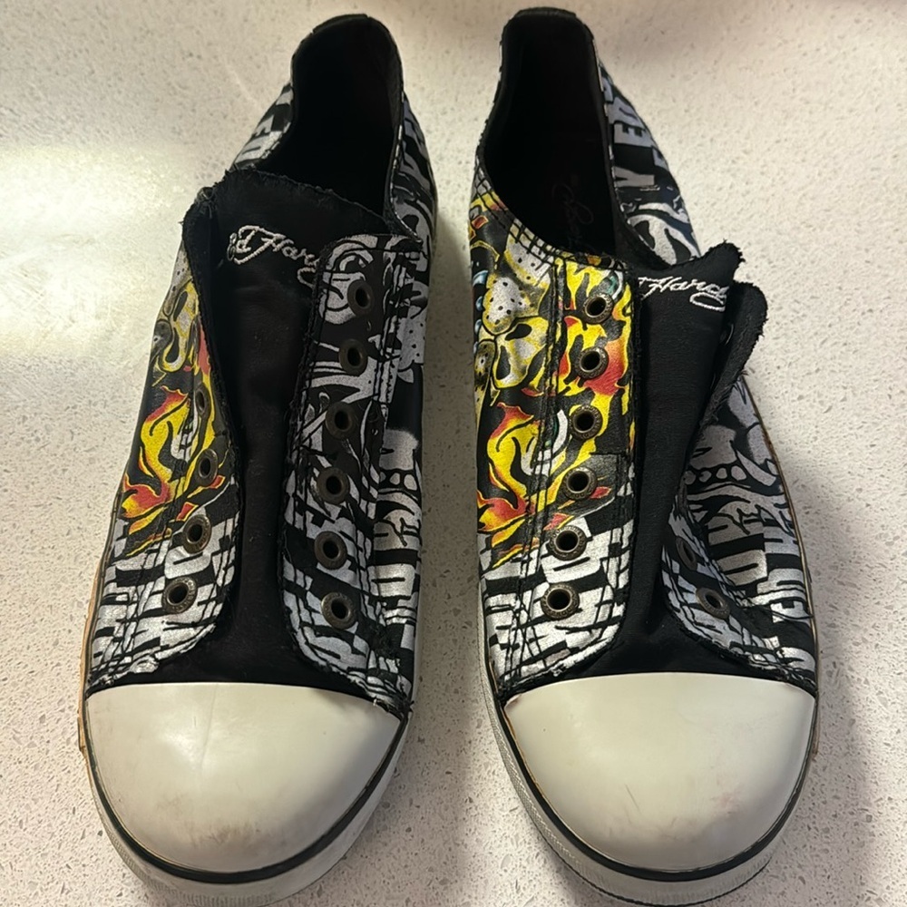 NWOB🍍 ED HARDY by Christian Audigier Tattoo Tiger LowTop Sneakers🍍sz11